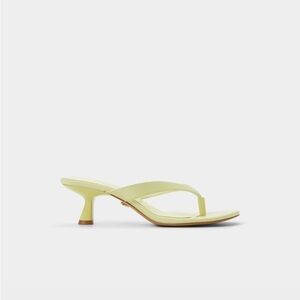 Aldo “Jump” Yellow Women's Sandal Kitten Heel